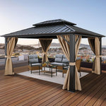 Double-Roof Hardtop Gazebo
