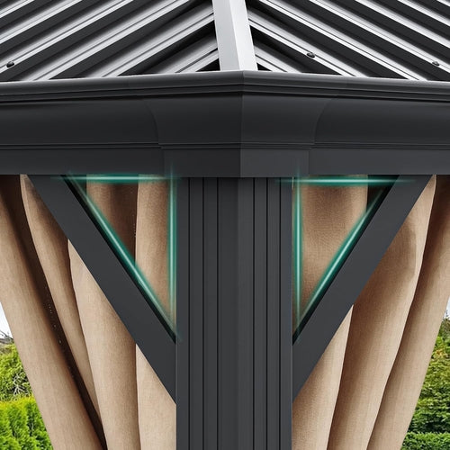 Double-Roof Hardtop Gazebo