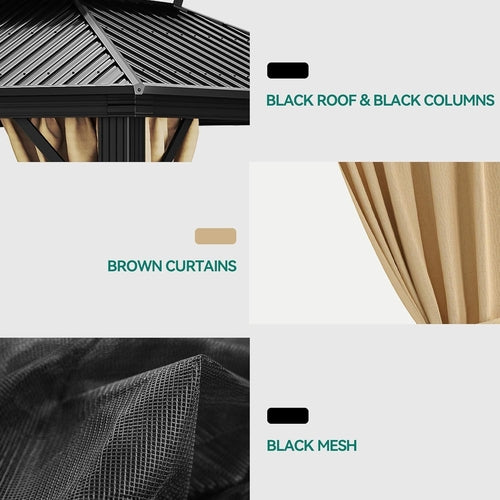 Double-Roof Hardtop Gazebo