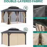 Double-Roof Hardtop Gazebo