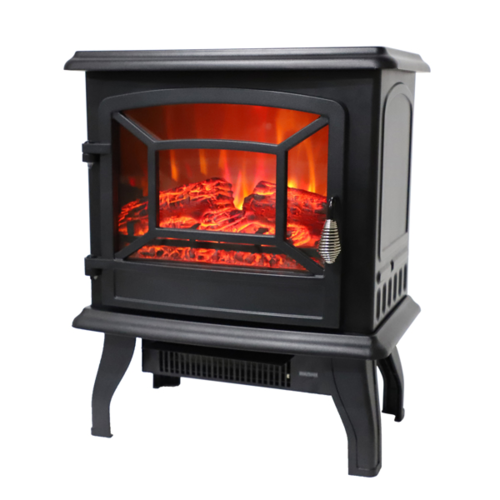 Electric Fireplace Stove with Adjustable Heat & Flame Modes