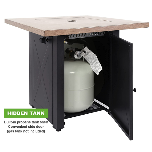 Rectangular Outdoor Propane Fire Pit Table