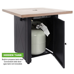 Rectangular Outdoor Propane Fire Pit Table