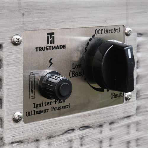 28" Outdoor Propane Gas Fire Pit Table with Slat Top