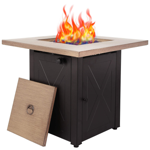 Rectangular Outdoor Propane Fire Pit Table