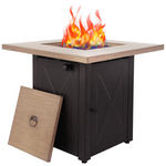 Rectangular Outdoor Propane Fire Pit Table
