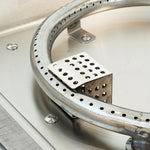 28" Outdoor Propane Gas Fire Pit Table with Slat Top