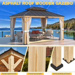 11' x 13' Spruce Wood Patio Gazebo